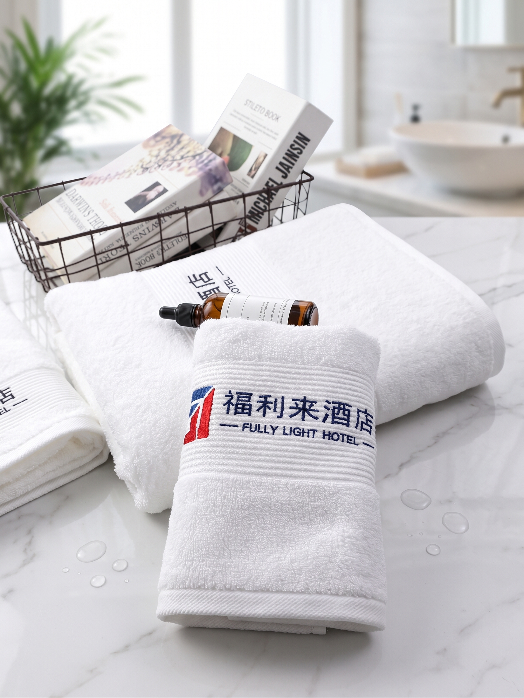 Premium Luxury Hotel Towels Custom Embroidered Logo Pure Cotton Bath Towel for Bulk Order