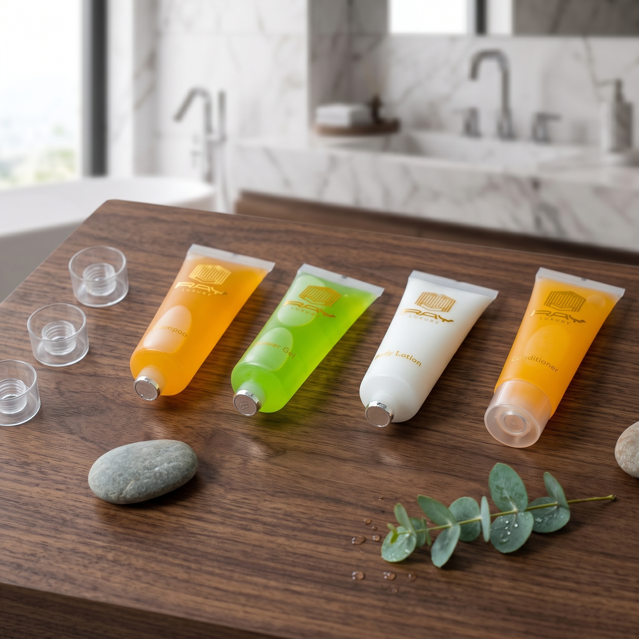 Custom Hotel Mini Toiletries Bulk Wholesale Shampoo Shower Gel Lotion Set